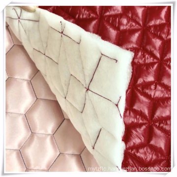 Winter Garment Fabric Double Side Polyester Padded Quilted Lining Fabric